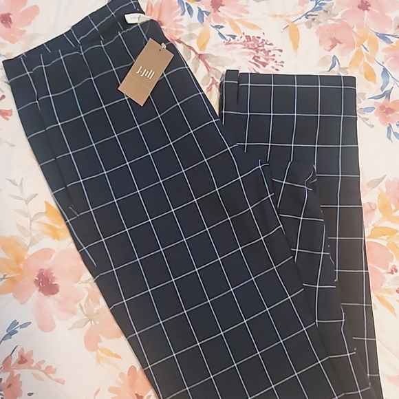 J Jill Essential Cotton Strench Pants Navy - Picture 2 of 7